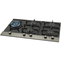 Imagem da oferta FISCHER COOKTOP À GÁS 5 BOCAS PLATINIUM MESA VIDRO PRETO BIVOLT - 19784-23299