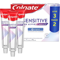 Imagem da oferta Kit 3 Unidades Creme dental Colgate Sensitive Pro Alivio Imediato Original - 90g