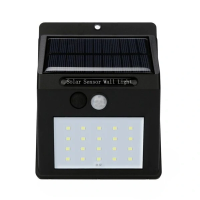 Imagem da oferta Lâmpada de segurança para exterior movida a energia solar com 20 LED sensor de movimento PIR resistente à água e i