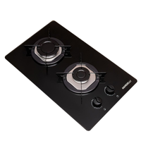 Imagem da oferta Cooktop Nardelli NV2 2 Bocas Flange Inox e Vidro Preto Bivolt