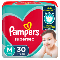 Imagem da oferta Fralda Descartável Pampers Supersec Pacotão M - 30 Unidades