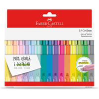 Imagem da oferta Caneta Marca Texto Faber-Castell Grifpen 15 Cores Modelo: MT/ES15ZF