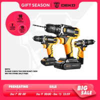 Imagem da oferta DEKO-SET1 Cordless Drill 2 Speed chave de fenda elétrica DIY Mini sem fio Power Driver DC Lithium-Ion Battery 3/8 "