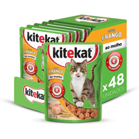 Imagem da oferta Pack Ração Úmida Kitekat Sachê Frango ao Molho para Gatos Adultos 70g - 48 unidades