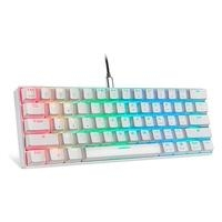 Imagem da oferta Teclado Mecânico Gamer Motospeed CK61 RGB Switch Outemu Blue Branco - FMSTC0116BRO