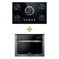 Imagem da oferta Combo Forno de embutir elétrico Consul 47L prata + Cooktop 5 bocas Consul (COB47AR + CD075AE) - COB4_CD07_CJ