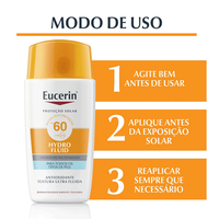 Imagem da oferta Protetor Solar Facial Facial Eucerin FPS 60 Hydro Fluid 50ml Ultra Fluido