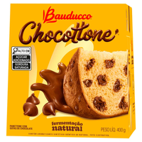 Imagem da oferta 2 Unidades Panetone com Gotas de Chocolate Bauducco 400g