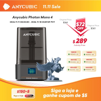 Imagem da oferta Pré-venda ANYCUBIC Photon Mono 4 LCD Impressora 3D com tela de alta definição de 7 "10K Impressão 3D