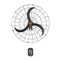 Imagem da oferta Ventilador de Parede Fixo 100cm Goar Metal Preto 220v