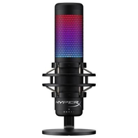 Imagem da oferta Microfone Gamer HyperX QuadCast S Podcast Antivibração LED RGB USB Compatível com PC PS4 e Mac Preto - 4P5P7AA