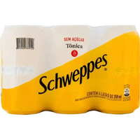 Imagem da oferta Pack de Água Tônica Schweppes 350ml 6 unidades