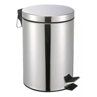 Imagem da oferta Cesta De Lixo Banheiro Lixeira Metal Inox 3l Com Pedal Luxo