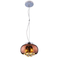 Imagem da oferta Lustre Para Sala de Jantar Pendente Plafon Vidro e Cristal Legítimo Attractive 21cm G9