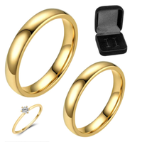 Imagem da oferta Par De Aliança De Casamento Ouro 24k Tradicional 4mm Banho De 10 Milésimos Noivado Original