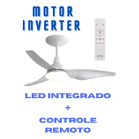 Imagem da oferta Ventilador De Teto Aliseu Taurus Bivolt Motor Inverter Pás Branco Diâmetro 81 Cm Quantidade De Pás 3