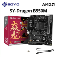 Imagem da oferta Soyo amd b550m placa-mãe para jogos usb3.1 m.2 nvme sata3 ddr4 canal duplo suporta ryzen r3 r5 r7 3000 4000 5000 cpu am