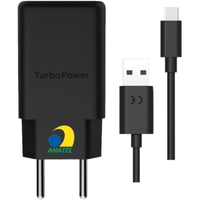 Imagem da oferta Kit de Carregador Turbo Android Power 30W 4.0 Entrada Tipo C + Cabo USB - Tipo C 1m (Preto) Universal Carregador de Pare