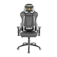 Imagem da oferta Cadeira Gamer KBM! GAMING Blizzard CG330 Preta e Branca Com Almofadas Reclinável Descanso de Braço 2D - KGCG330PRBR