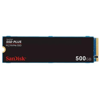 Imagem da oferta SSD SanDisk Plus 500GB NVMe M.2 2280 PCIe 3.0 2500 MB/s e 1500 MB/s - SDSSDA3N-500G-G26