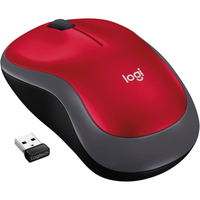 Imagem da oferta Mouse sem fio Logitech M185 2.4GHz com receptor USB Design Ambidestro Compacto Conexão USB e Pilha Inclusa - Vermelho