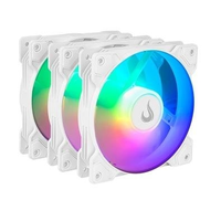 Imagem da oferta Kit com 3 Ventoinhas Rise Mode X 120mm Led ARGB Branco - RM-XLD-02-ARGB