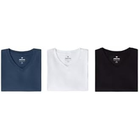 Imagem da oferta Kit Com 3 Camisetas Masculinas Básicas Slim Gola V Hering