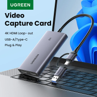 Imagem da oferta Placa de captura UGREEN HDMI 2K @ 30 Captura e 4K Loop-out HDMI para USB/Tipo-C