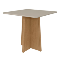 Imagem da oferta Mesa de Jantar Quadrada 4 Lugares Tampo MFD Celebrare Amêndoa Clean/Off White