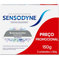 Imagem da oferta Sensodyne Creme Dental Branqueador Extra Fresh com Flúor 50g - Leve 3 e Pague 2