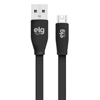 Imagem da oferta Cabo Flat Micro USB ELG 1.25m - EC510PT