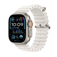 Imagem da oferta Apple Watch Ultra 2 49mm GPS + Cellular Caixa de Titânio Pulseira Oceano Branco Neutro em Carbono - MREJ3BZ/A