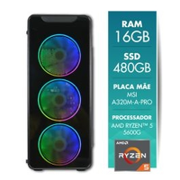 Imagem da oferta Computador Gamer AMD Ryzen 5 5600G 16GB SSD 480GB Radeon Vega 7 CertoX - Stream 1041