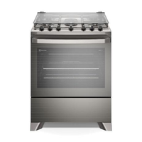 Imagem da oferta Fogão 5 bocas Electrolux Cinza Experience com Mesa Inox Timer e PerfectCook (FE5TC)