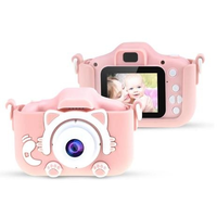 Imagem da oferta Câmera Infantil Mini Efeitos Fotos Voz Recarregável Com Capa Foto Filma