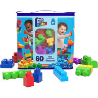 Imagem da oferta Sacola Azul com 60 Blocos de Montar Grandes e Coloridos Mega Bloks - DCH55