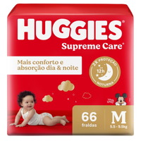 Imagem da oferta Fralda Huggies Supreme Care Com 66 Tamanho M