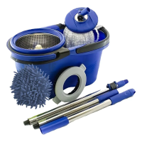 Imagem da oferta Perfect Mop Pro 16L 360 Inox balde com 3 refis azul