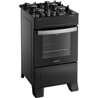 Imagem da oferta Fogão Atlas 4 Bocas preto Atenas Glass com Acendimento automático - Bivolt