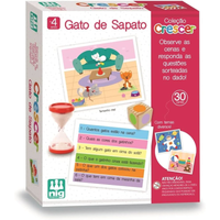 Imagem da oferta Nig Brinquedos Jogo Educativo Madeira Crescer Gato de Sapato