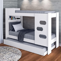 Imagem da oferta Beliche Floripa com Cama Auxiliar para Colchão 088m J\u0026A Branco - Branco