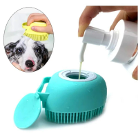 Imagem da oferta Escova de Silicone com Dispenser para Shampoo para cães e gat