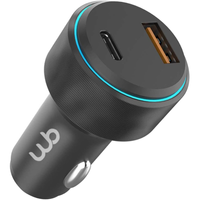 Imagem da oferta Carregador WB USB-C e USB-A Rápido Veicular com Duas Entradas 48w