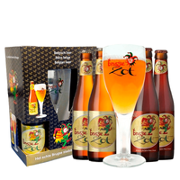 Imagem da oferta Kit Presenteável Brugse Zot 4 Garrafas + Taça