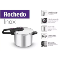 Imagem da oferta Panela De Pressão Rochedo Inox Indução 8 Litros Com Cesta