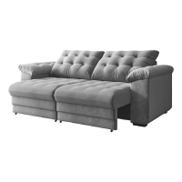 Imagem da oferta Selmer Estofados Selmer Coliseu COLISEU AZUL 2,10m Sofa Gray Big freshness Foam 2 Yes Right Plastic Black 1