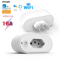 Imagem da oferta Adaptador De Tomada Inteligente eWeLink Wifi Com Suporte Para Controle De Aplicativo Voz Alexa Google Home