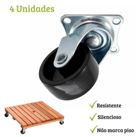 Imagem da oferta Kit 4 Rodinhas para Móveis