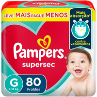 Imagem da oferta Fralda Pampers Supersec G - 80 Fraldas