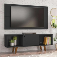 Imagem da oferta Rack com Painel para TV até 42 Polegadas Salah Preto 135 cm